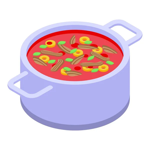Εικόνα Σούπα Θαλασσινών Ισομετρική Διάνυσμα Δείπνο Πιάτο Peri — Διανυσματικό Αρχείο