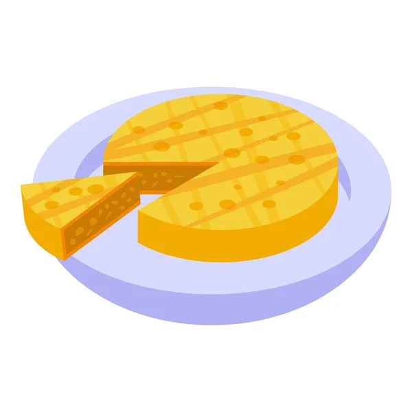 Spanisches Kuchen Symbol Isometrischer Vektor Kulinarisches Essen Tortillamehl — Stockvektor