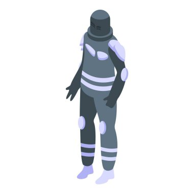 Uzaylı ikonu izometrik vektörü. Uzay canavarı. Çocuk hayvan.