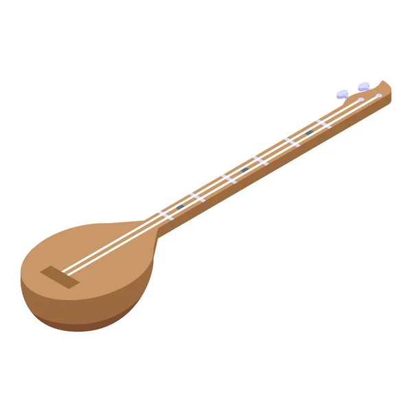 Ikona Instrumentu Muzycznego Wektor Izometryczny Podróże Festiwal Azjatycki — Wektor stockowy