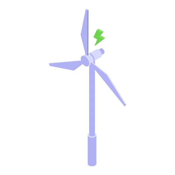 Windturbine Pictogram Isometrische Vector Recycle Eco Bio Biologisch — Stockvector