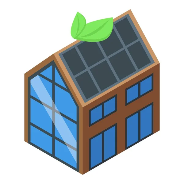 Eco House Symbol Isometrischen Vektor Besteck Recyceln Ökologische Wiederverwendung — Stockvektor
