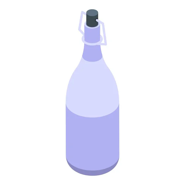 Eco Bottiglia Icona Vettore Isometrico Riciclare Energia Riutilizzo Ecologico — Vettoriale Stock