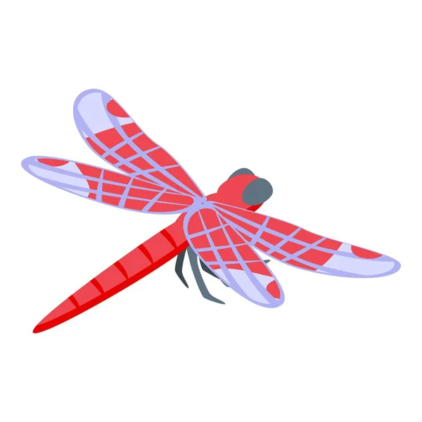Nature Insect Icon Isometric Vector Wing Dragonfly Shape Butterfly — Stock Vector