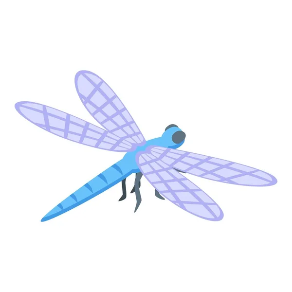 Lake Dragonfly Icon Isometric Vector Wing Insect Summer Bug — Stock Vector