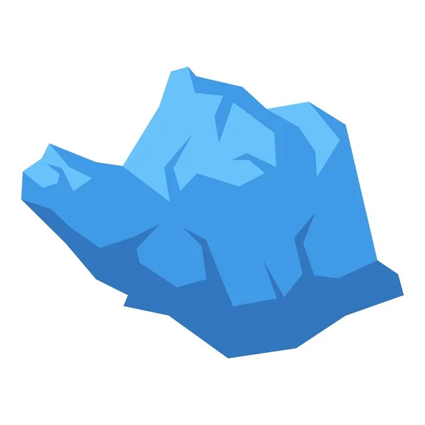 Icône Iceberg Bleu Vecteur Isométrique Pic Arctique Glacier Gelé — Image vectorielle