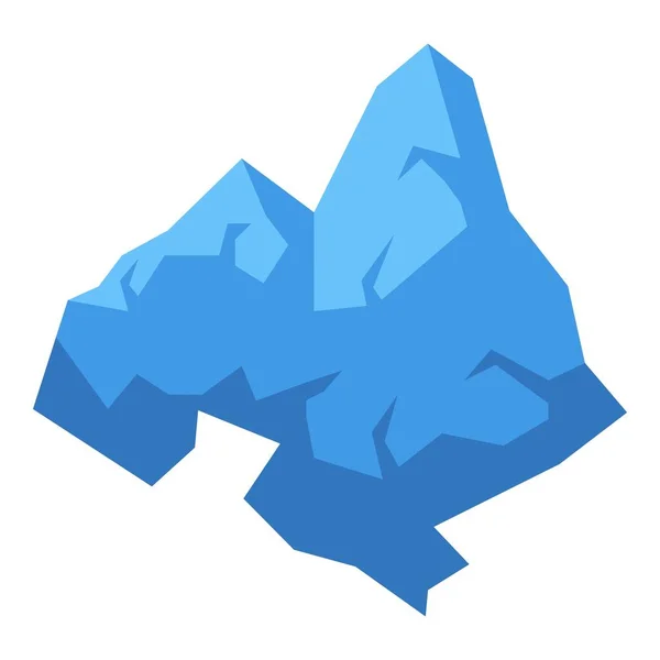 Видимий Значок Айсберга Ізометричний Вектор Льодовий Берґ Підводна Гора — стоковий вектор