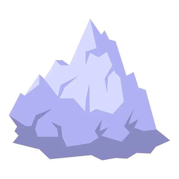 Ikona Góry Lodowej Wektor Izometryczny Góra Lodu Pręt Szczytowy — Wektor stockowy