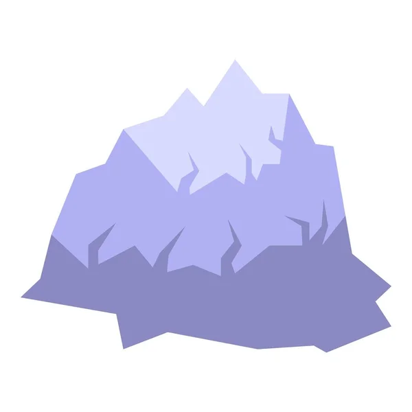 Ikona Góry Lodowej Wektor Izometryczny Morska Góra Lodowa Ryzyko Północne — Wektor stockowy