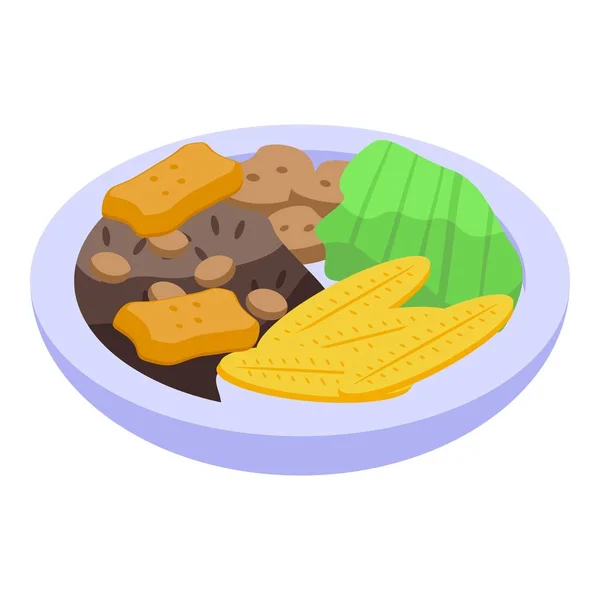 Nicaragua Icône Cuisine Vecteur Isométrique Nourriture Jour Voyage — Image vectorielle