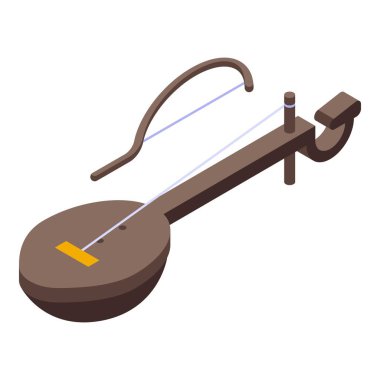 Sırbistan müzik aleti izometrik vektörü. Ulus şehri. Seyahat kültürü