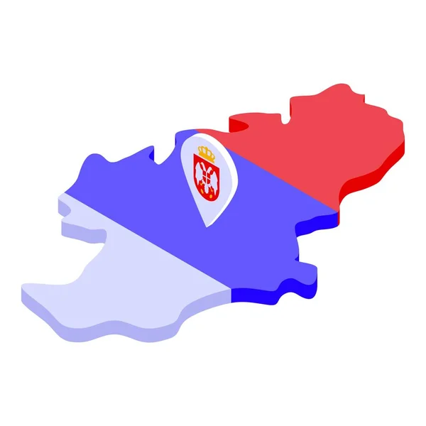 Serbia Icono Hito Vector Isométrico País Viaje Ciudad Del País — Vector de stock