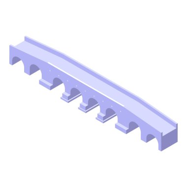 Makedonya köprü ikonu izometrik vektörü. Şehir yolculuğu. Kültür ülkesi