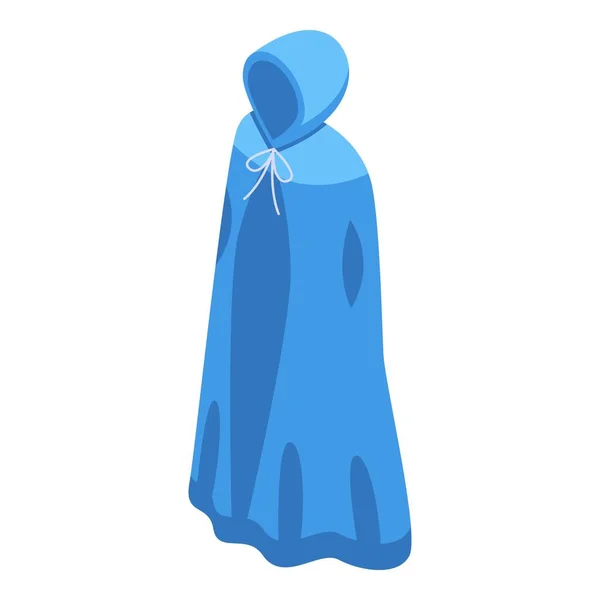 Lange Blaue Mantel Symbol Isometrischen Vektor Superheld Umhang — Stockvektor