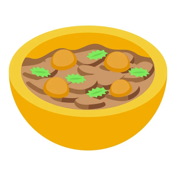 Icône Nourriture Haricot Vecteur Isométrique Repas Viande Alimentation Tomate — Image vectorielle