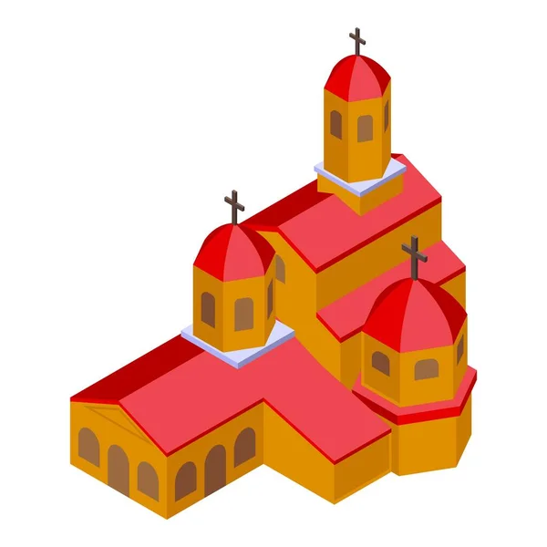 Mazedonien Kirche Ikone Isometrischen Vektor Reisekultur Städtetourismus — Stockvektor