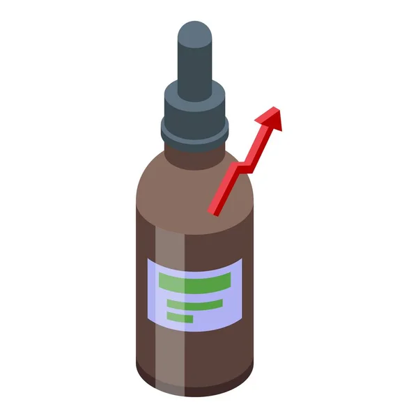 Doping Dropper Icono Isométrico Vector Deporte Esteroide Medicamento — Vector de stock