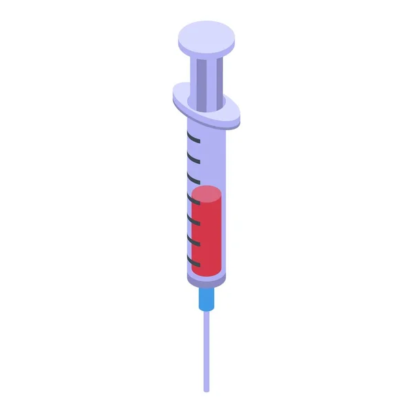 Doping Syringe Icon Isometric Vector Sport Steroid Medicine Drug — Stock Vector