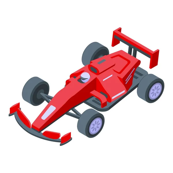 Carrera Icono Coche Vector Isométrico Circuito Fórmula Velocidad — Vector de stock