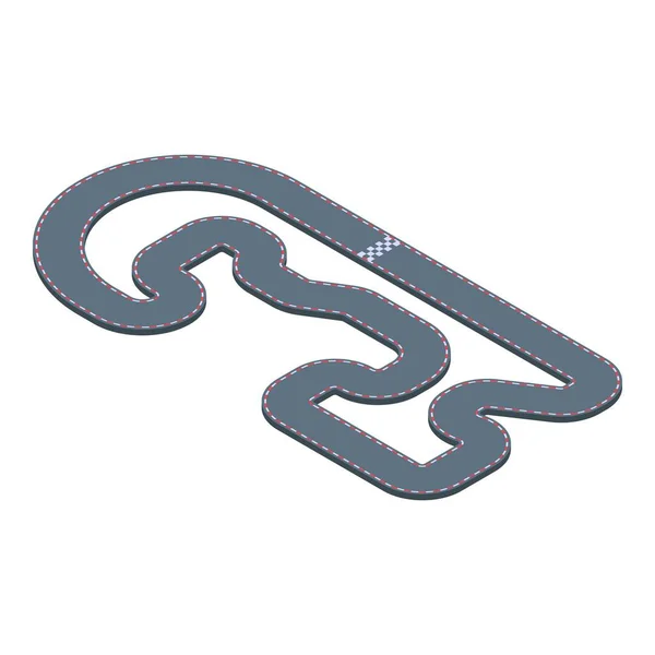 Icône Circuit Formule Vecteur Isométrique Course Voitures Circuit Automatique — Image vectorielle