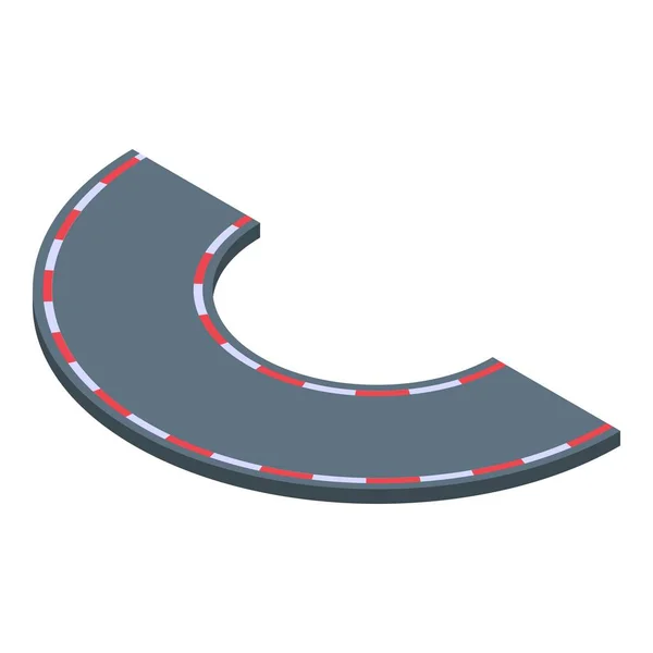 Racetrack Väg Ikon Isometrisk Vektor Bilbana Race Krets — Stock vektor