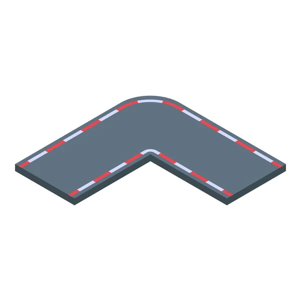 Icône Piste Course Voiture Vecteur Isométrique Route Course Formule Auto — Image vectorielle
