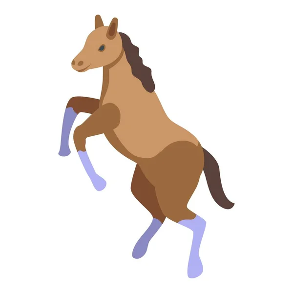 Schnelles Pferd Symbol Isometrischen Vektor Hippodrom Tier Rennwetten — Stockvektor