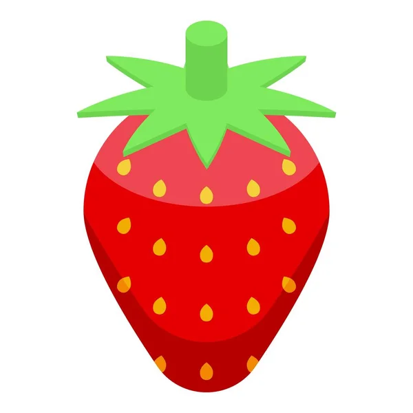 草莓图标等量向量 浆果水果 果汁红 — 图库矢量图片