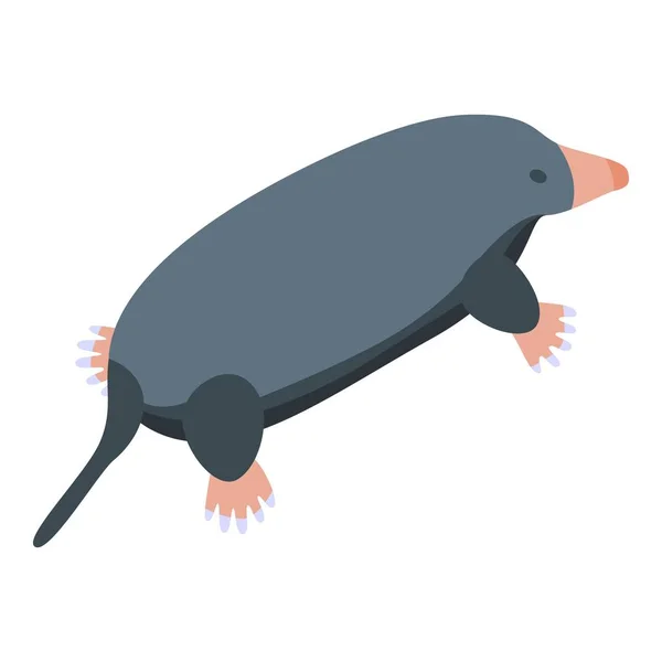 Ground Mole Icon Isometric Vector Cute Animal Forest Grass — Stock Vector