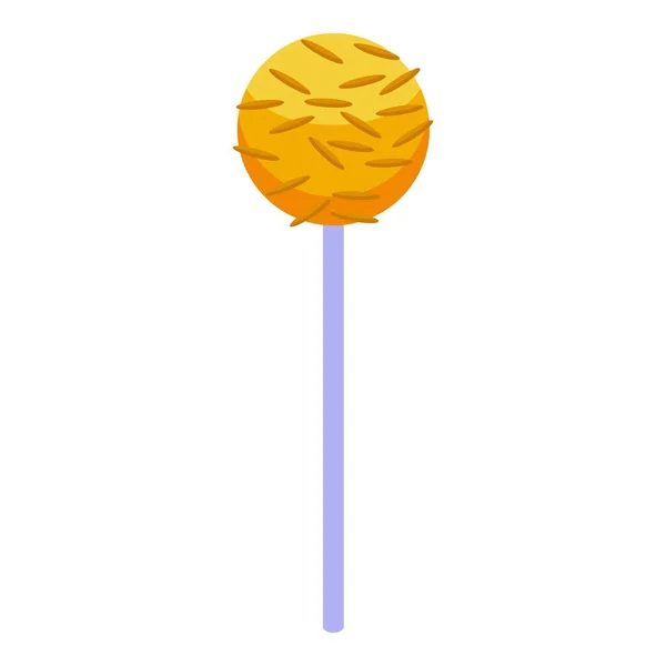 Pomerančový Popový Izometrický Vektor Večírek Umělecké Cukroví — Stockový vektor
