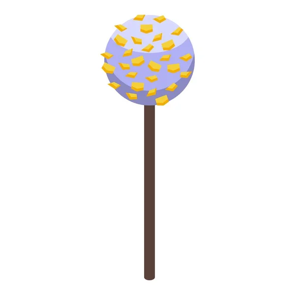 Bakery Cake Pop Icon Isometric Vector Snack Pops Cream Food — Stock Vector