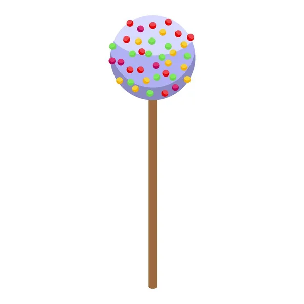 Milk Cake Pop Icon Isometric Vector Food Party Art Candy — Stock Vector