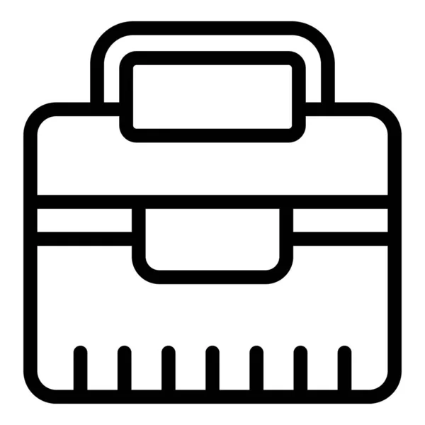 Umrissvektor Mit Plastikbox Symbol Essensbehälter Vorhanden Imbiss — Stockvektor