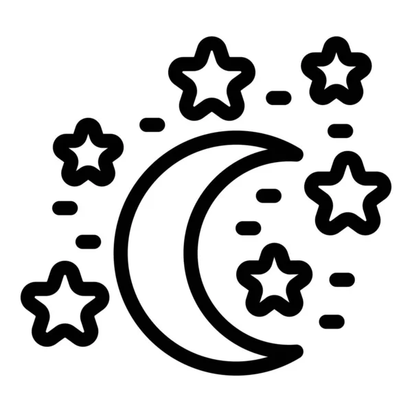 Umrissvektor Für Das Baby Nacht Symbol Online Service Videokind — Stockvektor