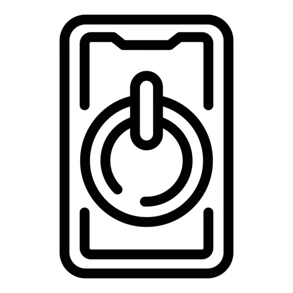 Turn Phone Icon Outline Vector Digital Media Digital Detox — Stock Vector