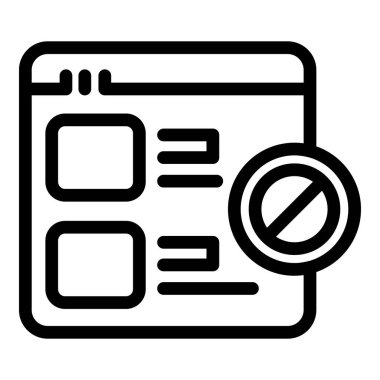 Web bloğu ana hatları vektörü. Dijital detoks. Sosyal medya