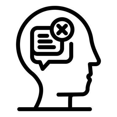 Sohbet ikonu ana hatları vektörü yok. Sosyal medya. Dijital detoks