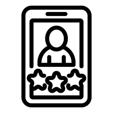 Telefon seçim simgesi ana hatları vektörü. Oylama yapalım. Kağıt anketi