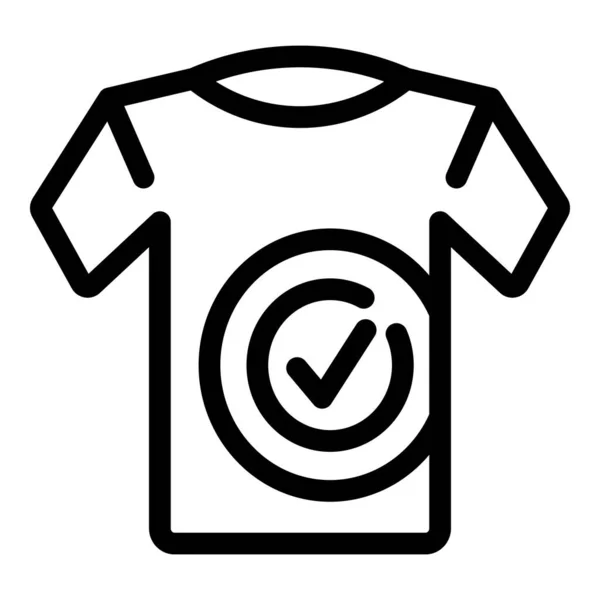 Camiseta Electoral Icono Contorno Vector Encuesta Voto Votación Línea — Archivo Imágenes Vectoriales