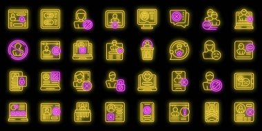 Sosyal hesap simgeleri silinirken ana hat vektörü ayarlandı. Bağımlılığı sil. Uygulama blok neon rengi siyah üzerine