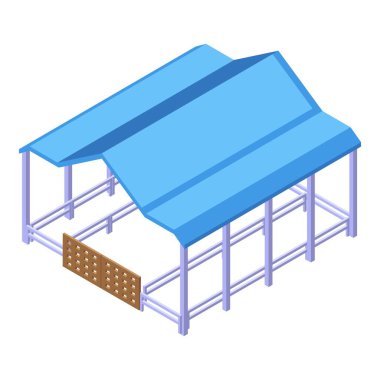 Bufalo yer ikon izometrik vektörü. Amerikan bizonu. Hayvan Kanada