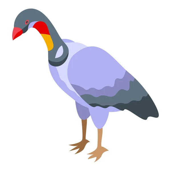 Ikona Dravého Ptáka Izometrický Vektor Tvar Kondor Zoo Griffin — Stockový vektor