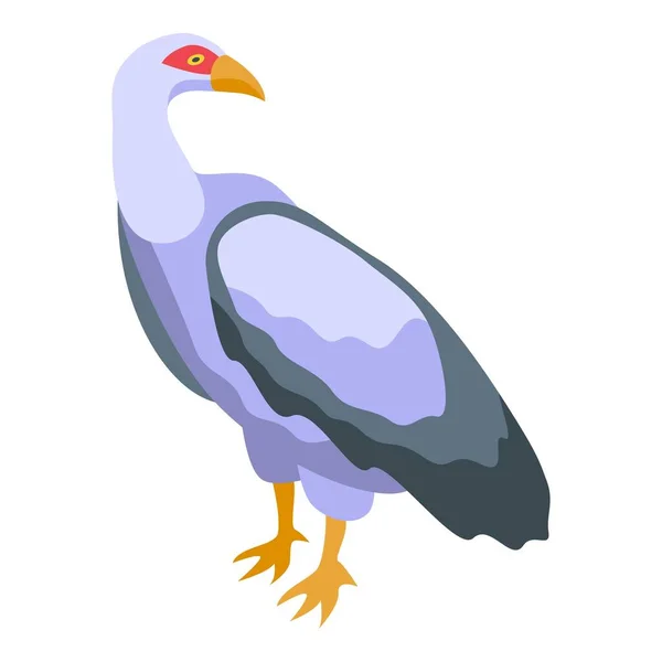 Vautour Prédateur Icône Vecteur Isométrique Oiseau Arbre Mascotte Forme — Image vectorielle