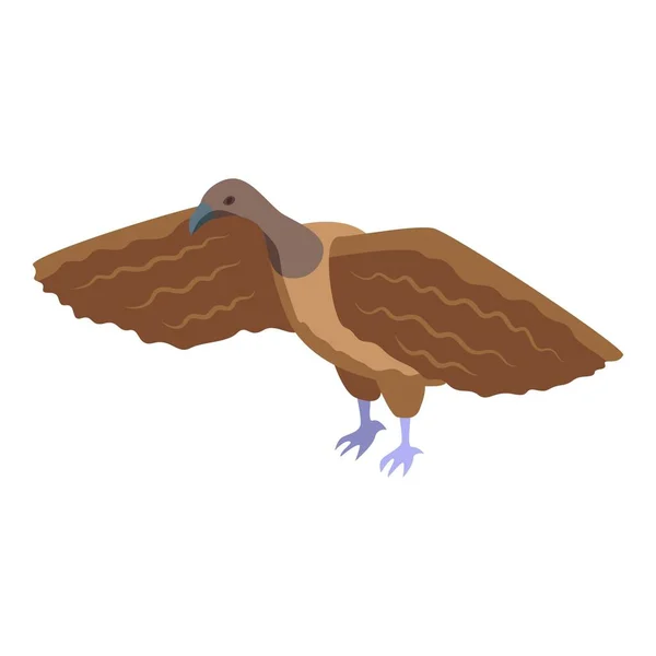 Feldgeier Symbol Isometrischer Vektor Böser Vogel Maskottchen Form — Stockvektor