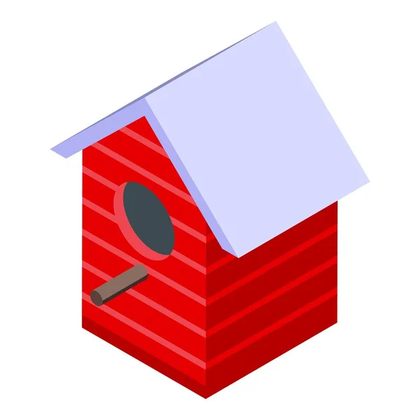 Crow Bird House Icoon Isometrische Vector Ravenveer Natuurvogel — Stockvector