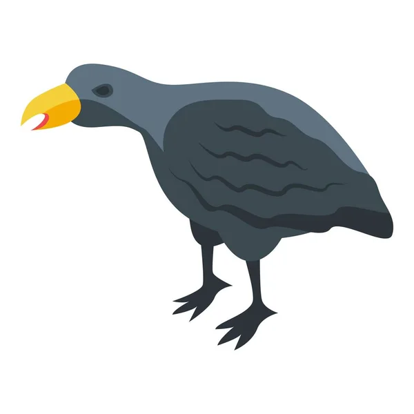 Korp Fågel Ikon Isometrisk Vektor Kråkflygning Naturdjur — Stock vektor