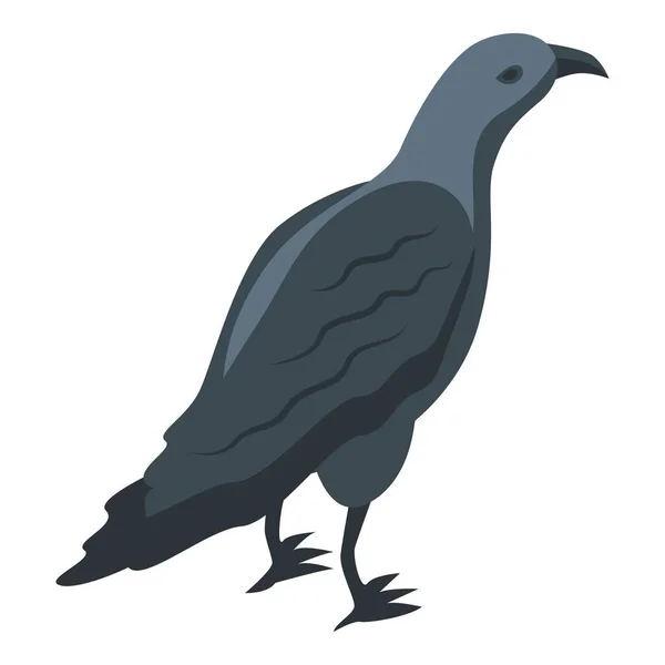 Crow 아이콘 Isometric Vector 까마귀 — 스톡 벡터