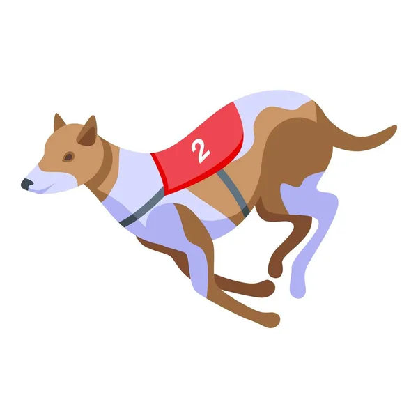 灰狗赛跑图标等距矢量 动物宠物 国内犬种 — 图库矢量图片