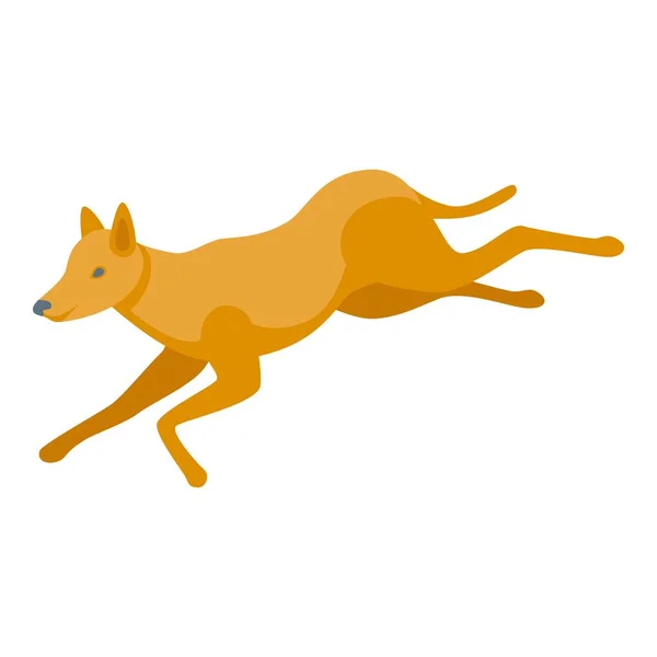 Correndo Ícone Cão Vetor Isométrico Animal Estimação Canino Doméstico — Vetor de Stock