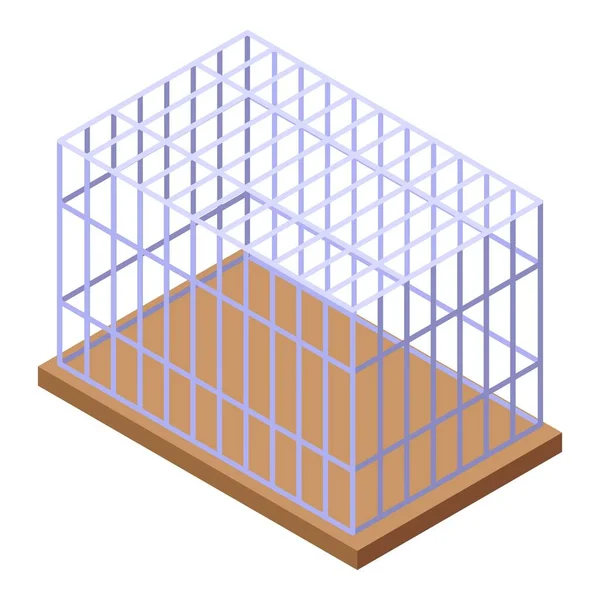Hyena Cage 아이콘 Isometric Vector — 스톡 벡터